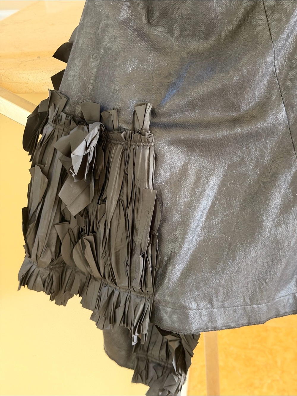 Vintage COMME des Garcons Rare Midi Skirt with Fringe Trim - Picture 7 of 15